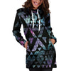 Triangle Galaxy Space Hoodie Dress-grizzshop