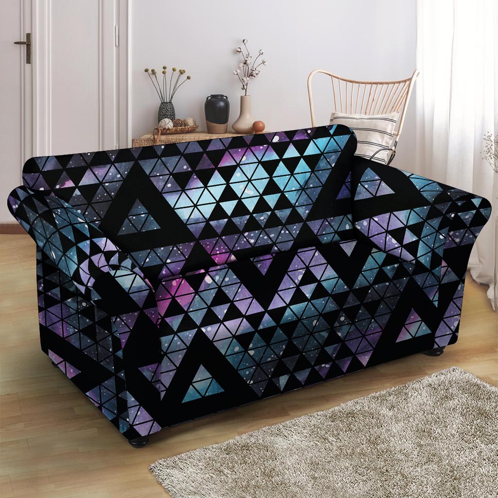 Triangle Galaxy Space Loveseat Cover-grizzshop