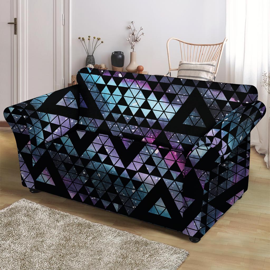 Triangle Galaxy Space Loveseat Cover-grizzshop