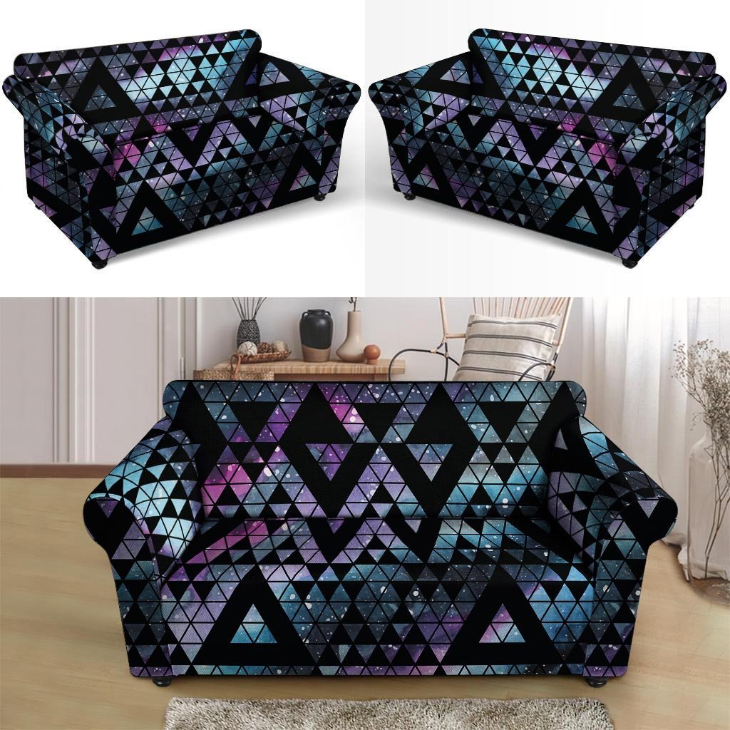 Triangle Galaxy Space Loveseat Cover-grizzshop