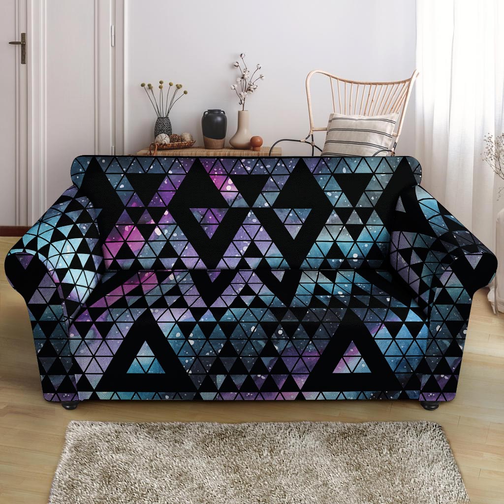 Triangle Galaxy Space Loveseat Cover-grizzshop