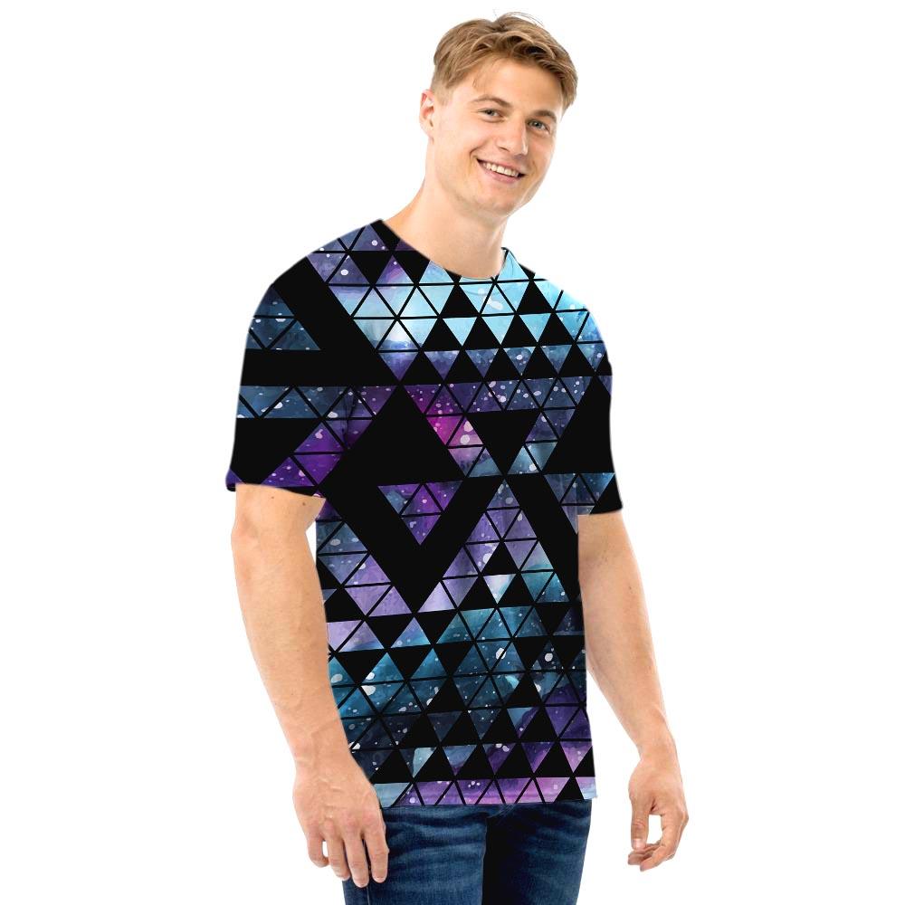 Triangle Galaxy Space Men T Shirt-grizzshop