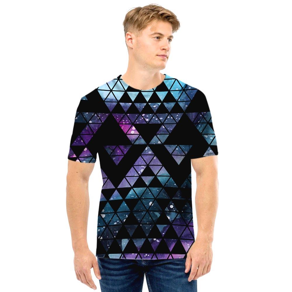 Triangle Galaxy Space Men T Shirt-grizzshop