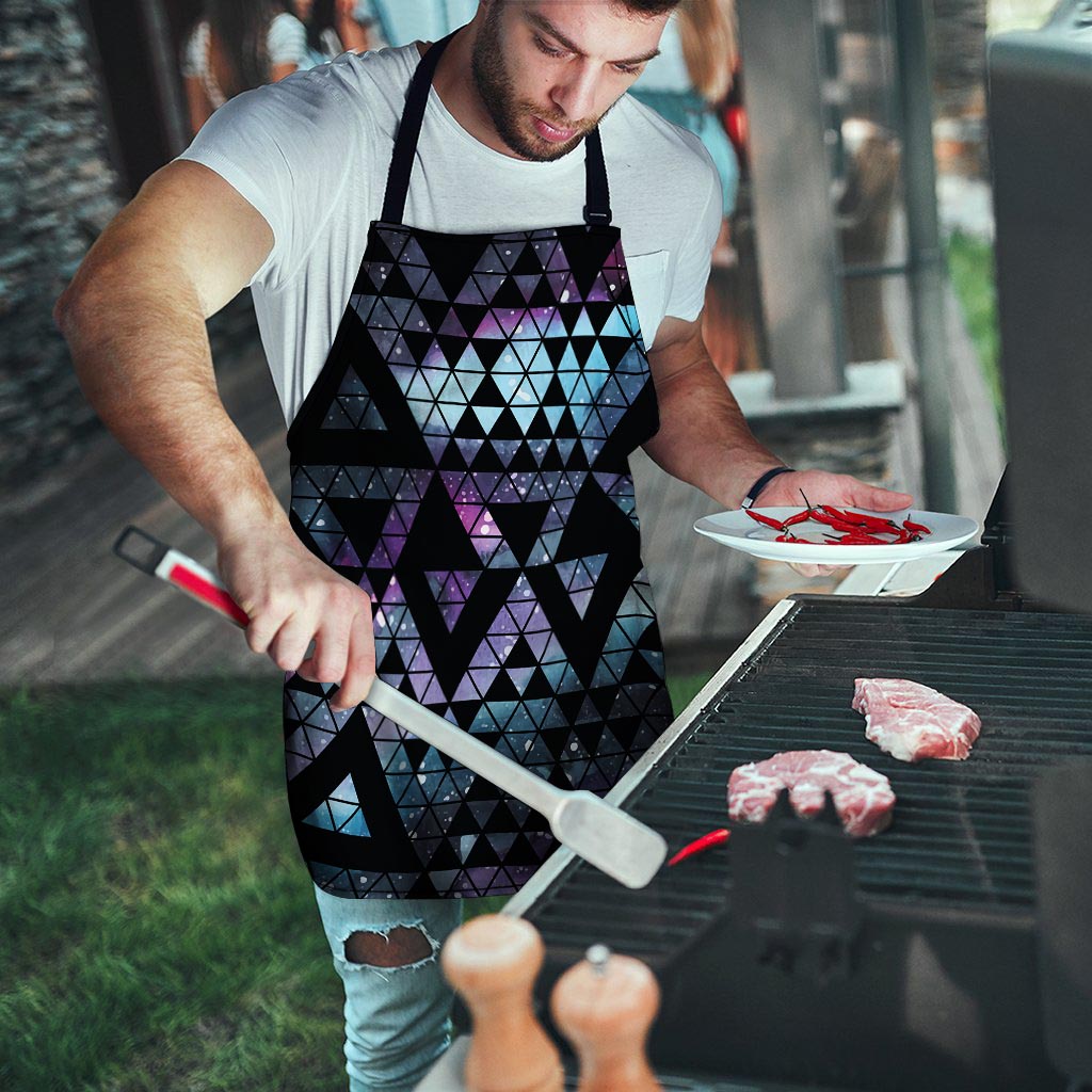 Triangle Galaxy Space Men's Apron-grizzshop