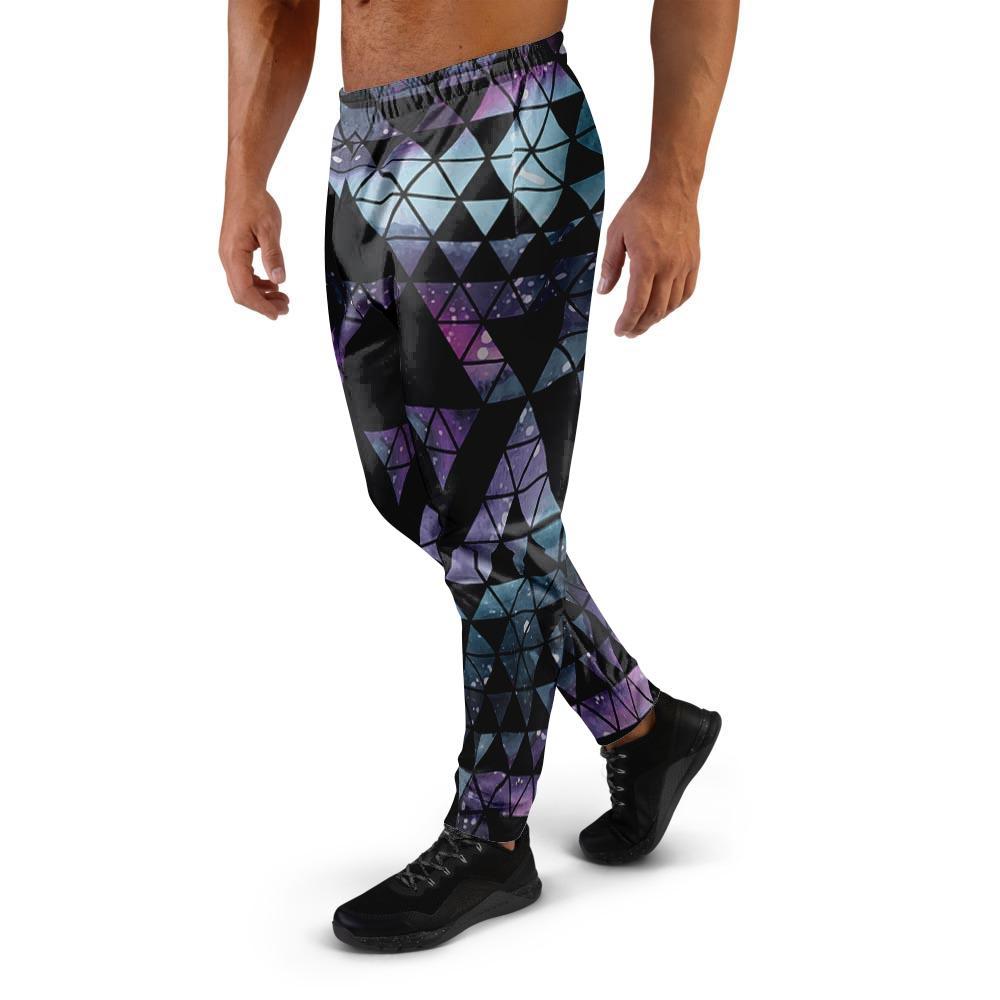 Triangle Galaxy Space Men's Joggers-grizzshop