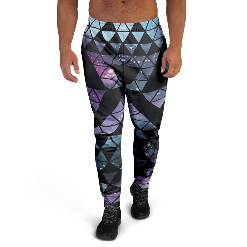 Triangle Galaxy Space Men's Joggers-grizzshop