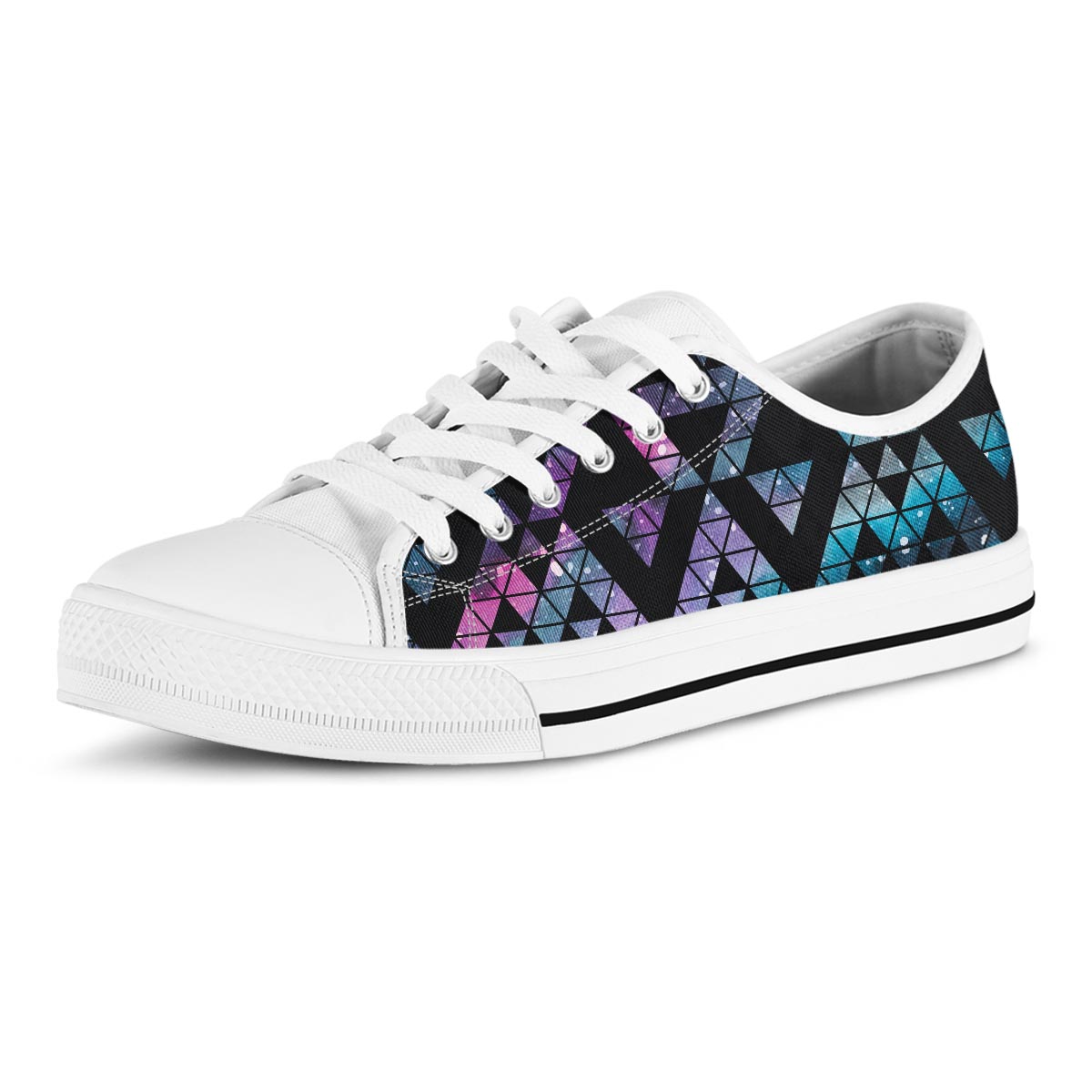 Triangle Galaxy Space Men's Low Top Shoes-grizzshop