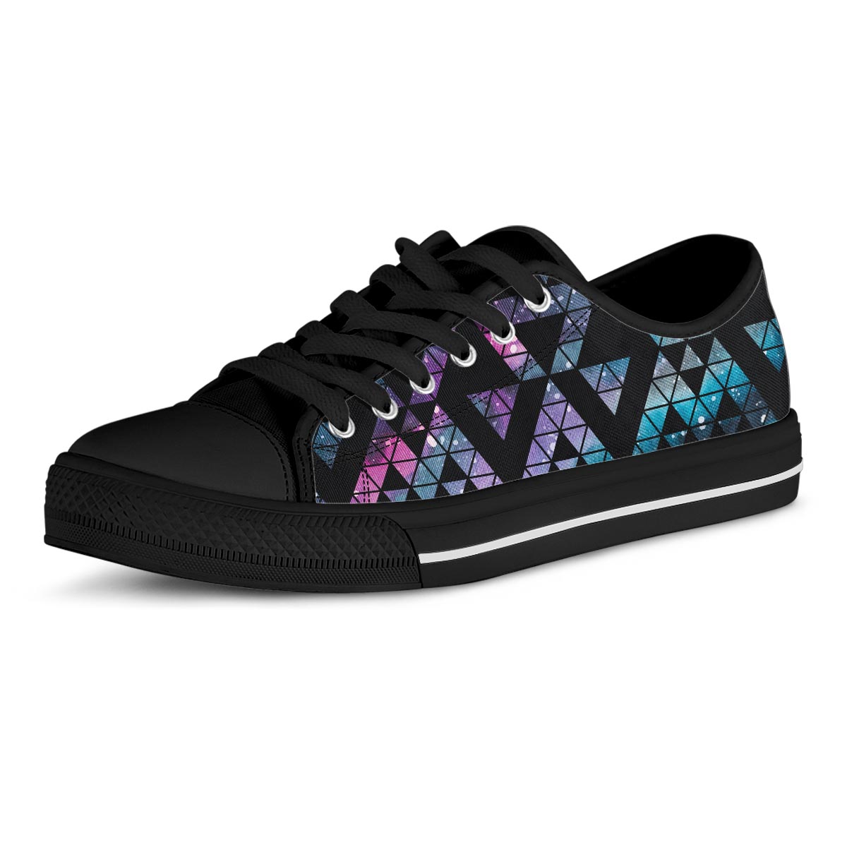 Triangle Galaxy Space Men's Low Top Shoes-grizzshop
