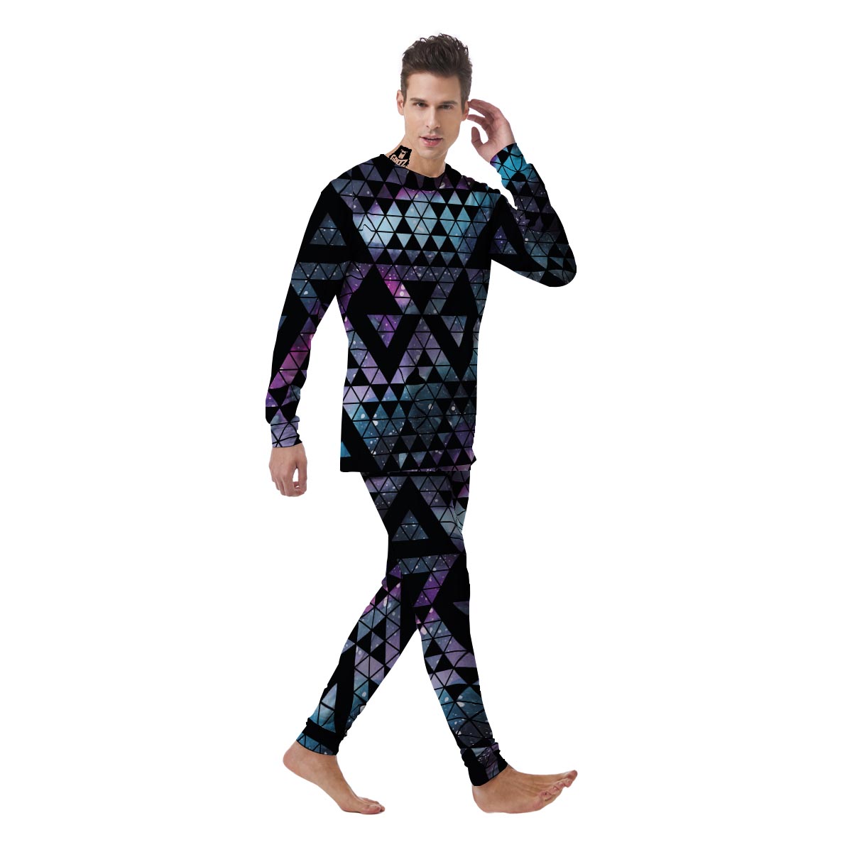 Triangle Galaxy Space Men's Pajamas-grizzshop