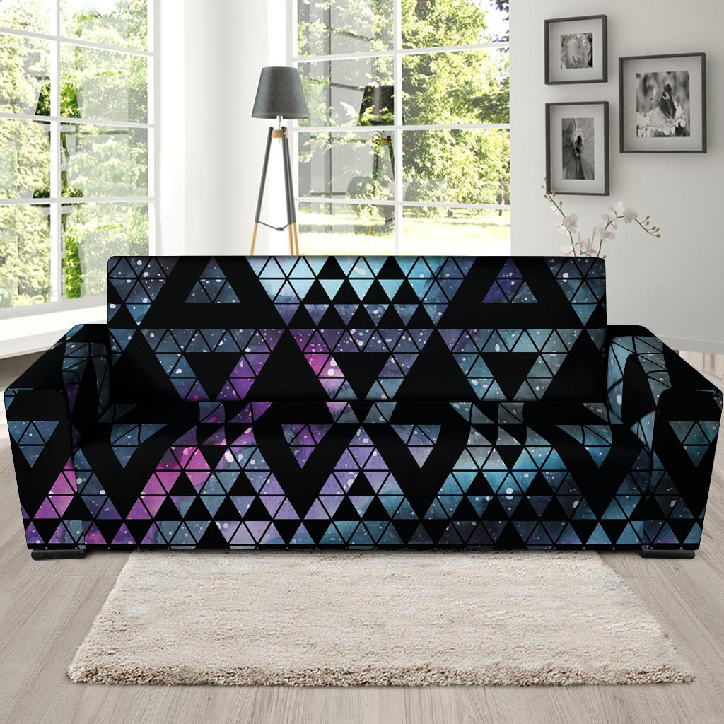 Triangle Galaxy Space Sofa Cover-grizzshop