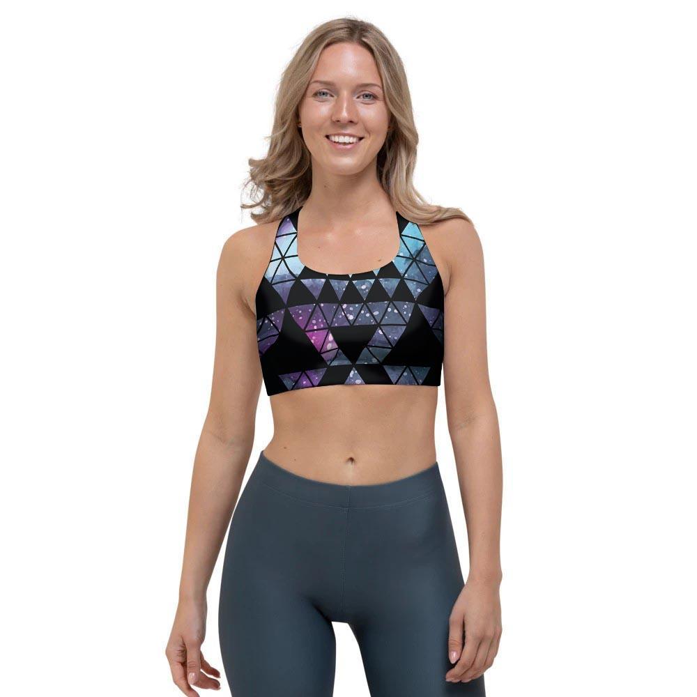 Triangle Galaxy Space Sports Bra-grizzshop