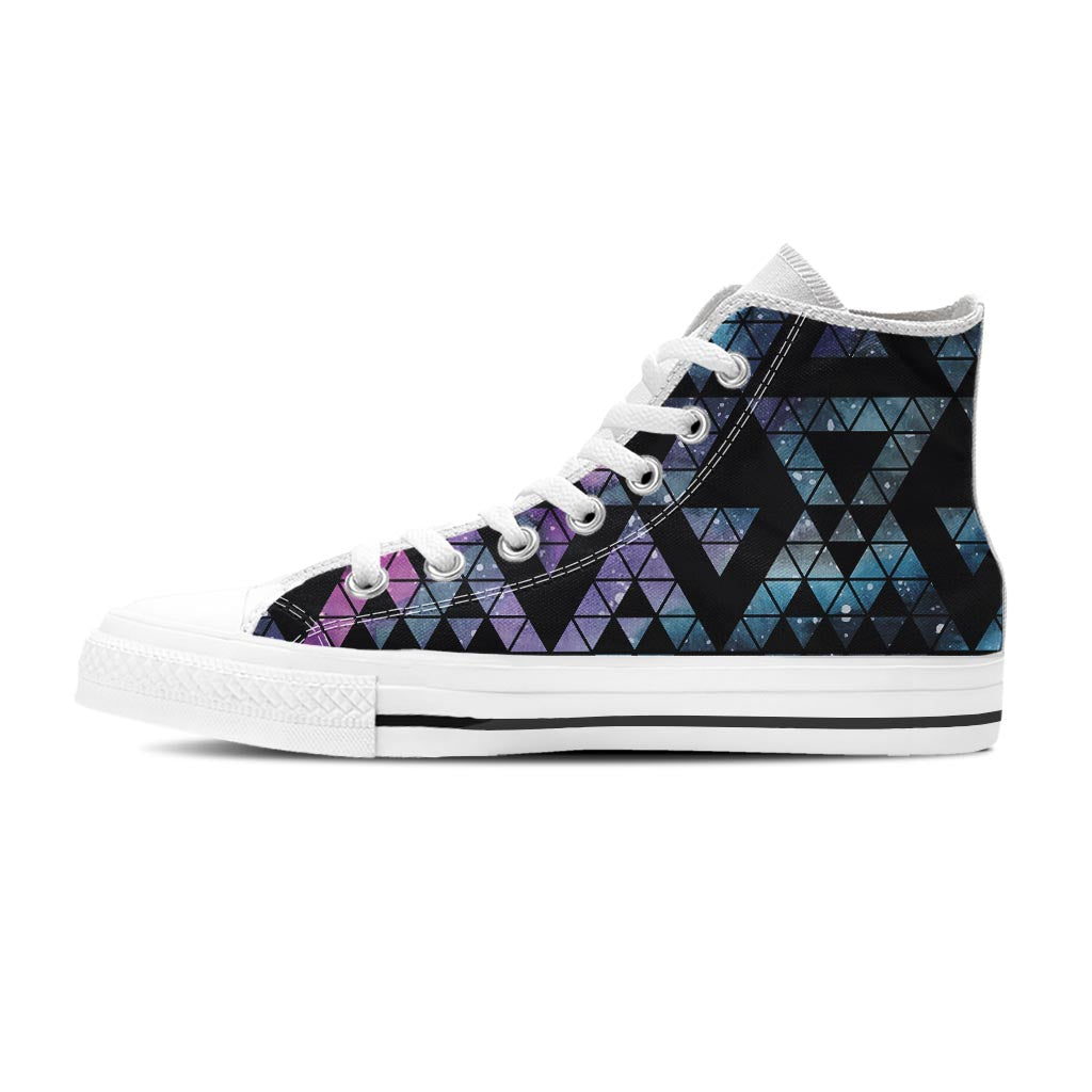 Triangle Galaxy Space Women's High Top Shoes-grizzshop