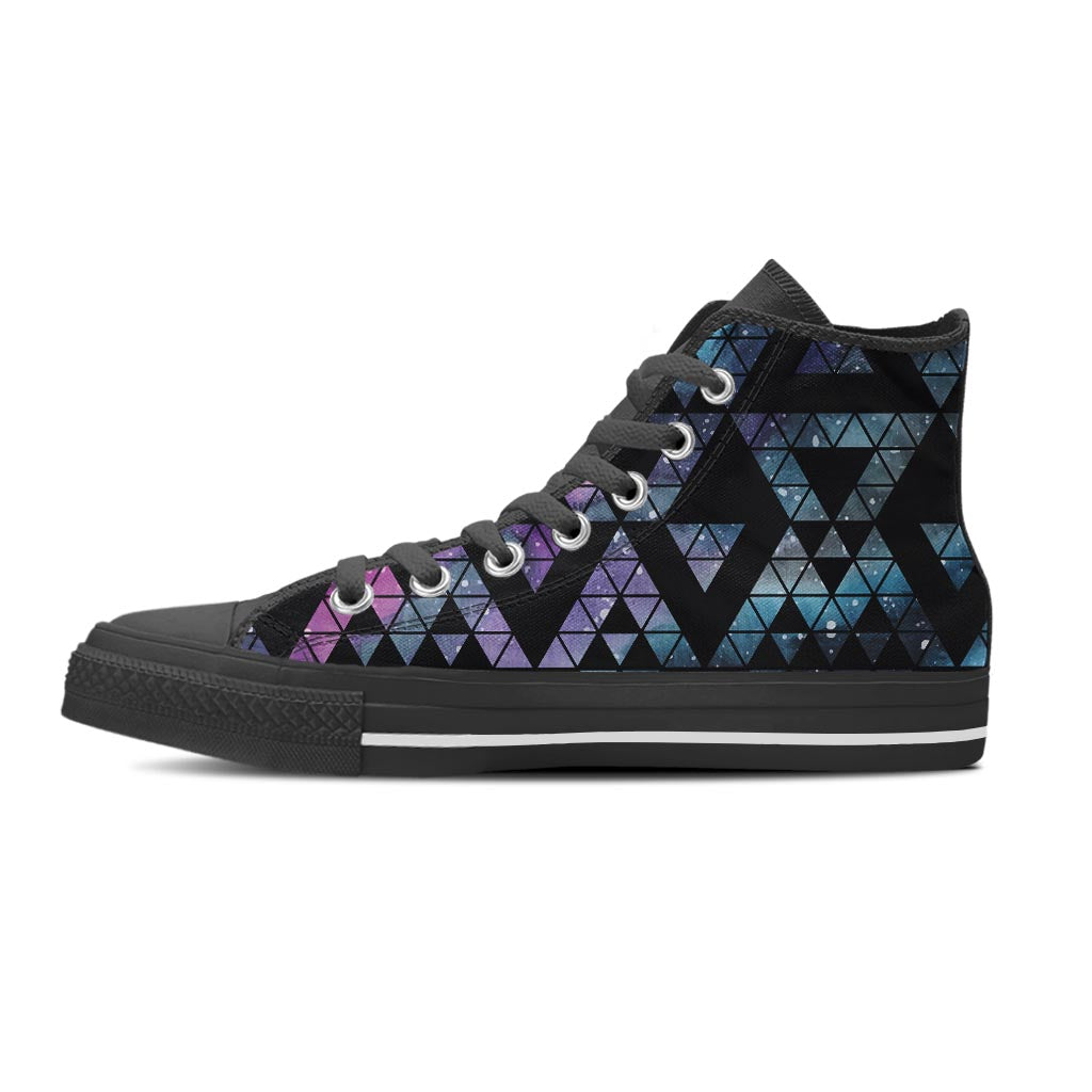 Triangle Galaxy Space Women's High Top Shoes-grizzshop