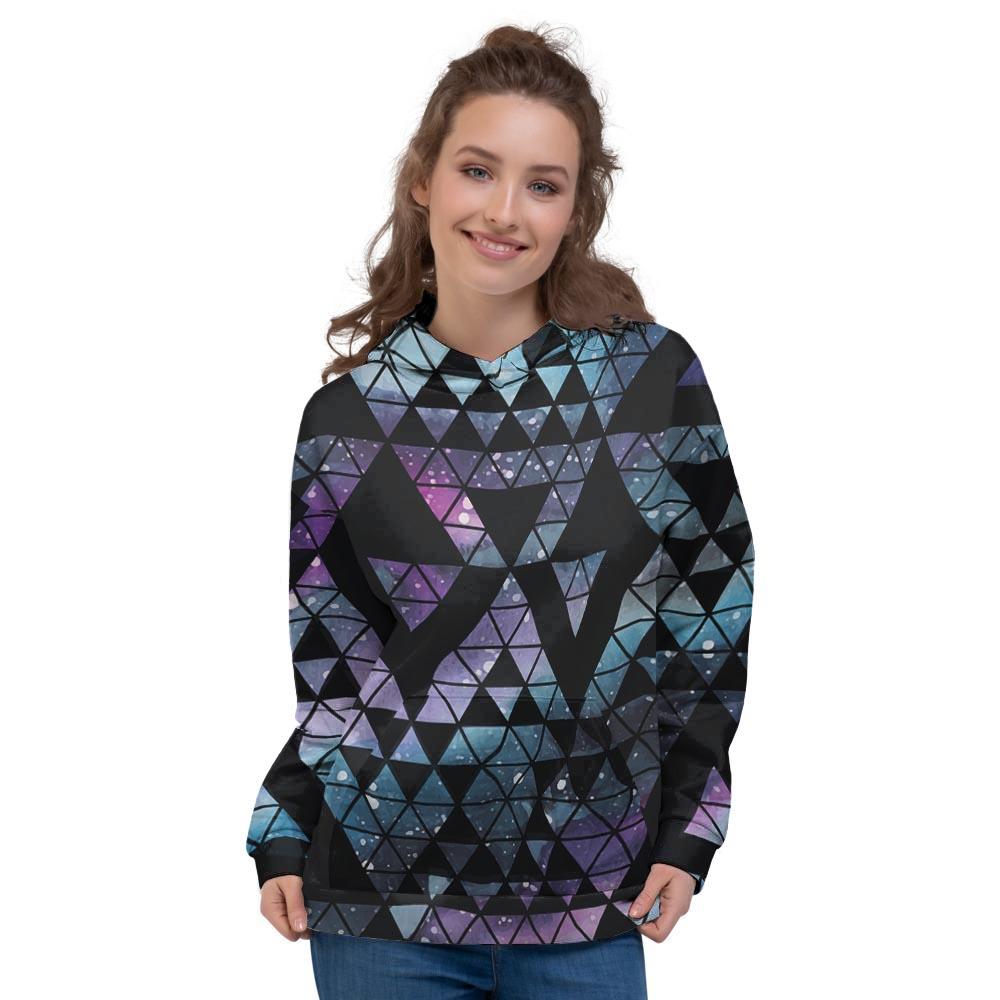 Triangle Galaxy Space Women's Hoodie-grizzshop