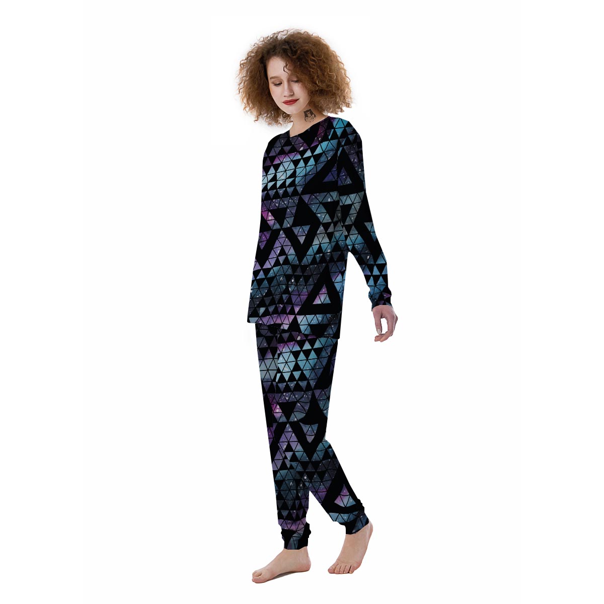 Triangle Galaxy Space Women's Pajamas-grizzshop