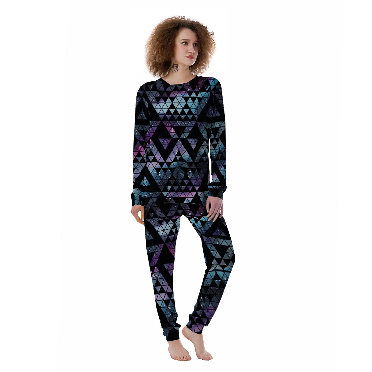 Triangle Galaxy Space Women's Pajamas-grizzshop