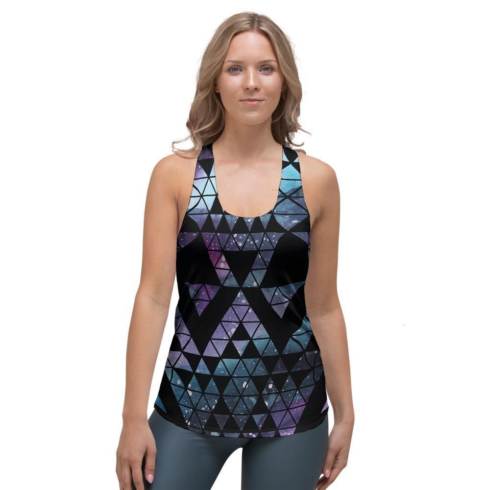 Triangle Galaxy Space Women's Racerback Tank Top-grizzshop
