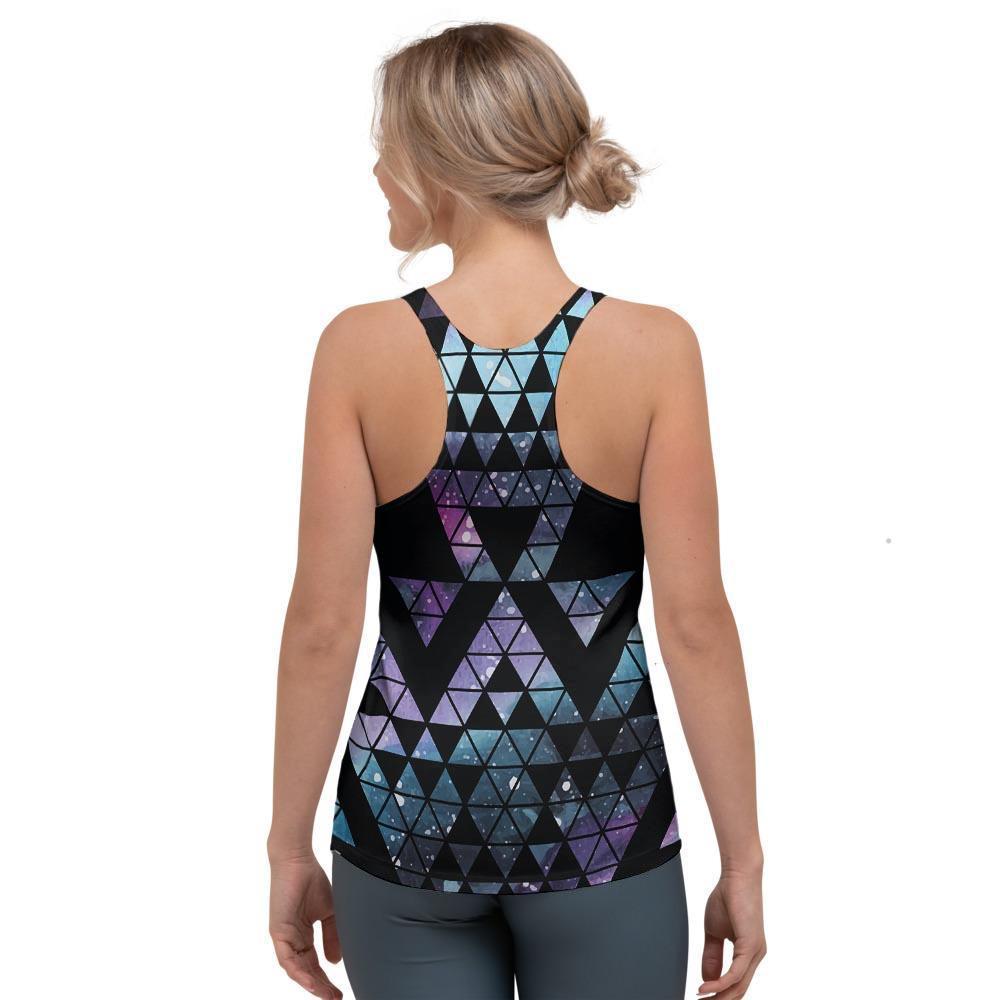 Triangle Galaxy Space Women's Racerback Tank Top-grizzshop