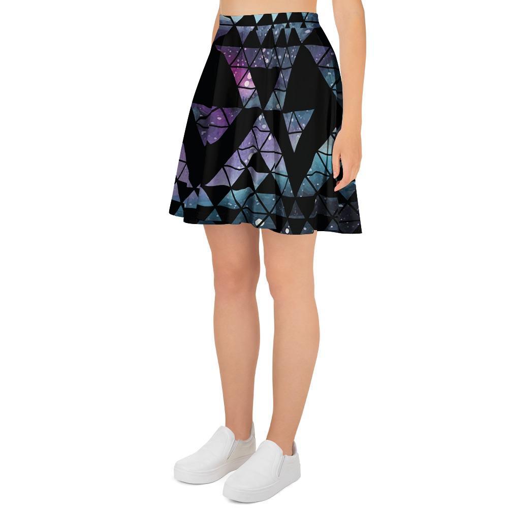 Triangle Galaxy Space Women's Skirt-grizzshop