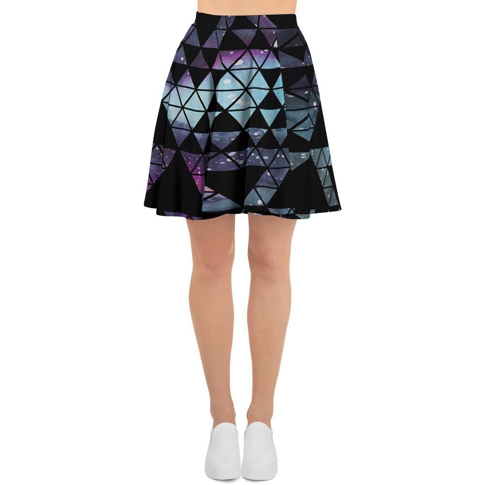 Triangle Galaxy Space Women's Skirt-grizzshop