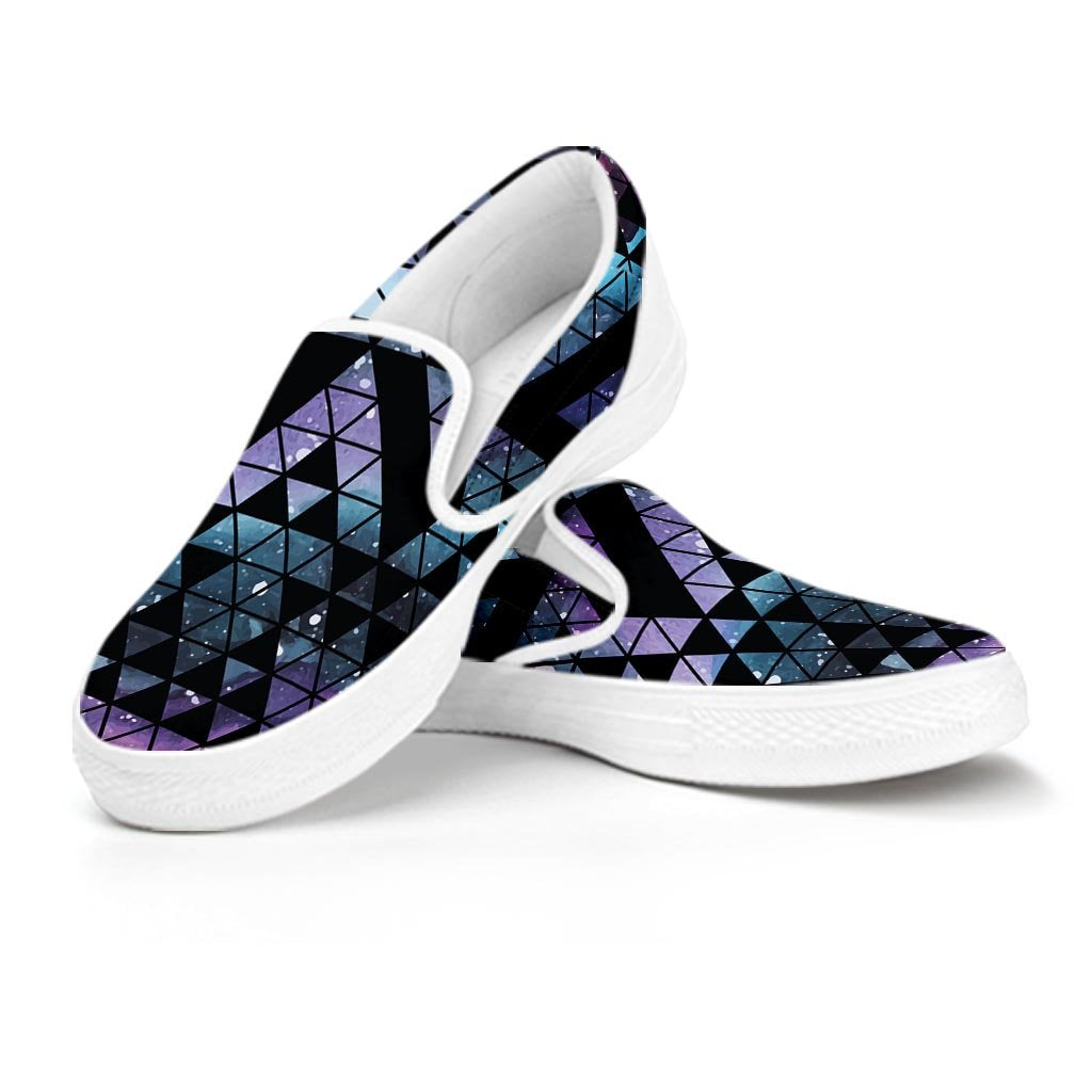 Triangle Galaxy Space Women's Slip On Sneakers-grizzshop