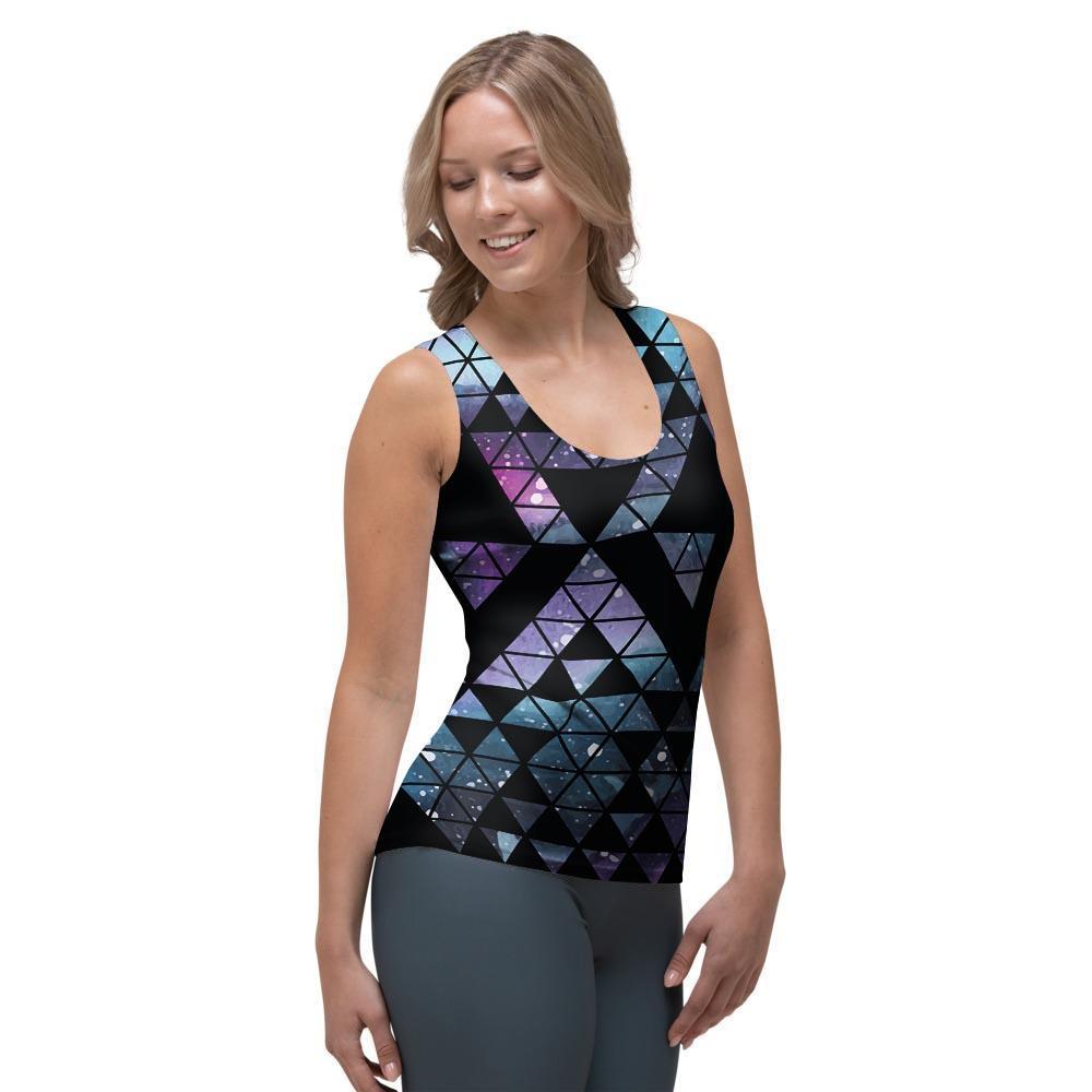Triangle Galaxy Space Women's Tank Top-grizzshop
