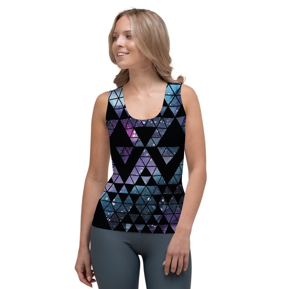 Triangle Galaxy Space Women's Tank Top-grizzshop