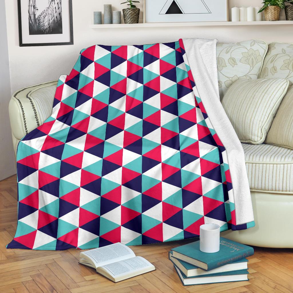 Triangle Pattern Print Blanket-grizzshop