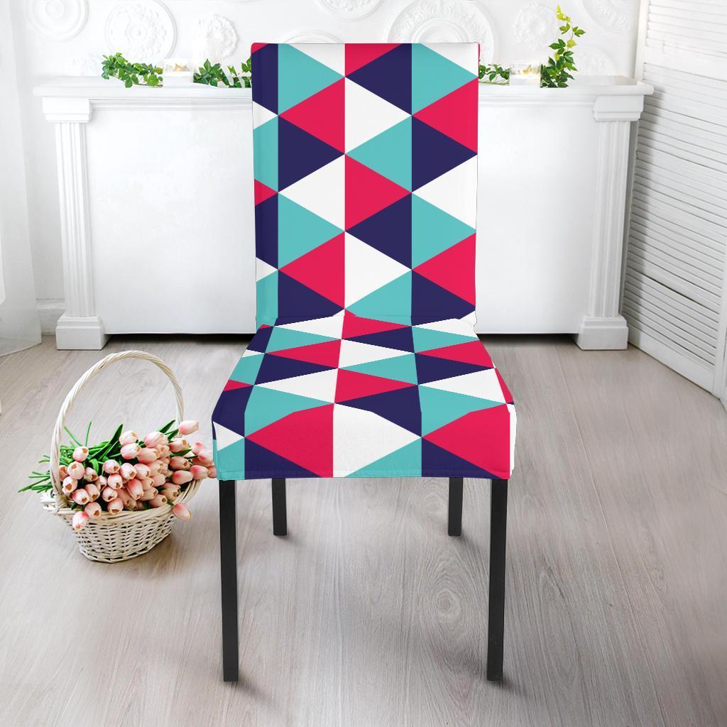 Triangle Pattern Print Chair Cover-grizzshop