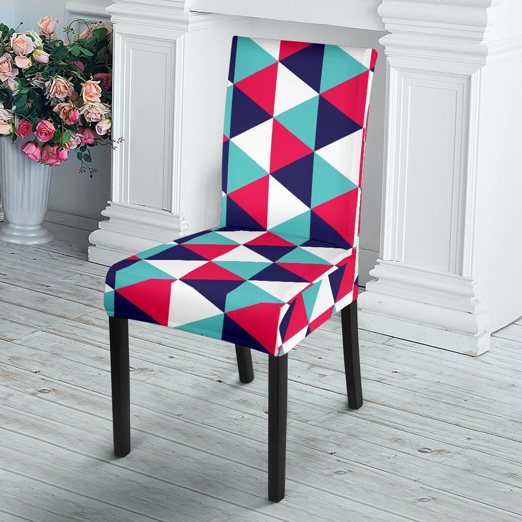 Triangle Pattern Print Chair Cover-grizzshop