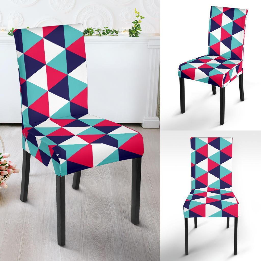 Triangle Pattern Print Chair Cover-grizzshop