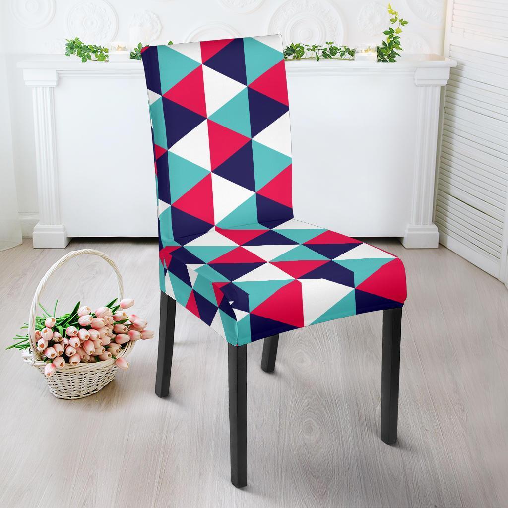 Triangle Pattern Print Chair Cover-grizzshop