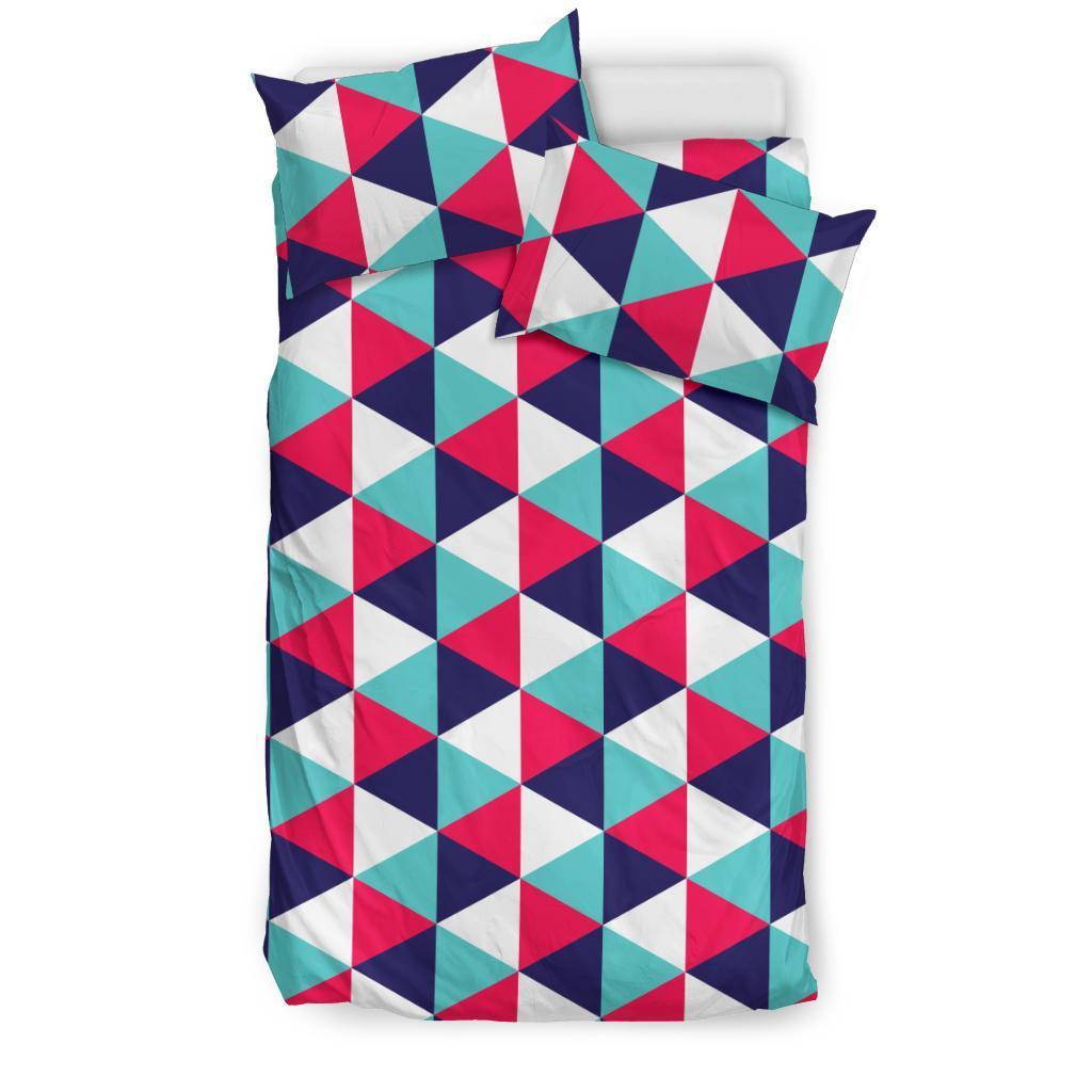 Triangle Pattern Print Duvet Cover Bedding Set-grizzshop