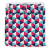 Triangle Pattern Print Duvet Cover Bedding Set-grizzshop