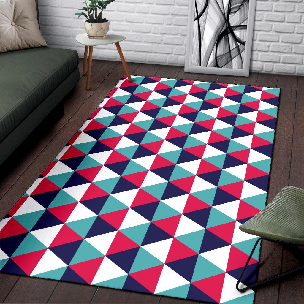 Triangle Pattern Print Floor Mat-grizzshop