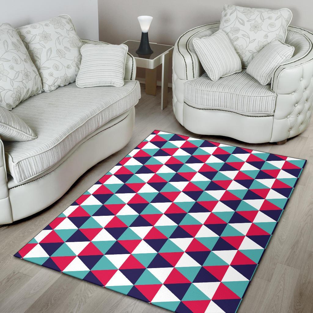 Triangle Pattern Print Floor Mat-grizzshop