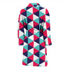 Triangle Pattern Print Men Long Robe-grizzshop