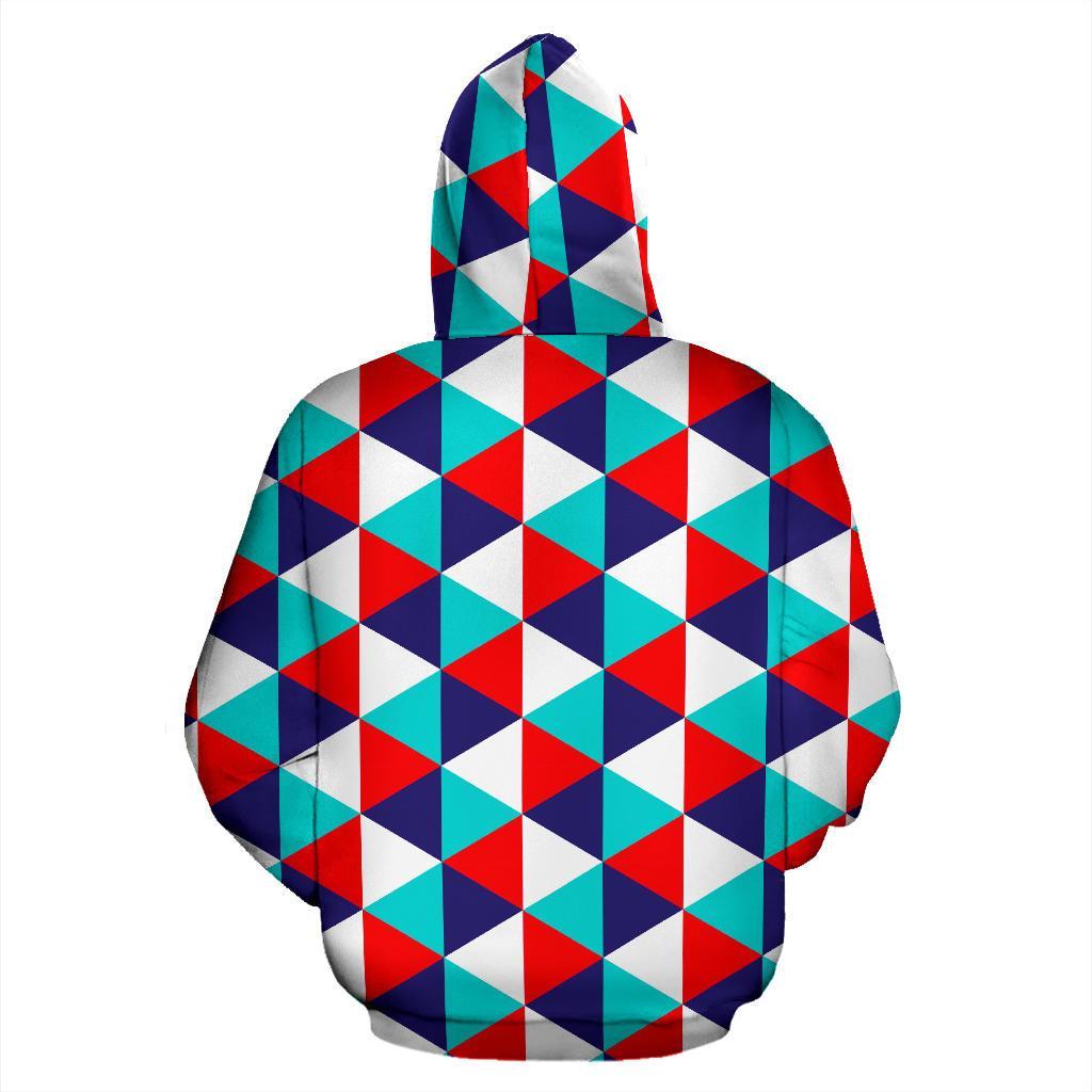 Triangle Pattern Print Men Women Pullover Hoodie-grizzshop