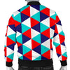 Triangle Pattern Print Men's Bomber Jacket-grizzshop