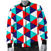 Triangle Pattern Print Men's Bomber Jacket-grizzshop