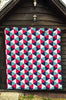 Triangle Pattern Print Quilt-grizzshop