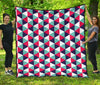 Triangle Pattern Print Quilt-grizzshop