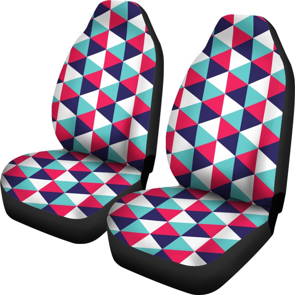 Triangle Pattern Print Universal Fit Car Seat Covers-grizzshop