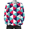 Triangle Pattern Print Women's Sweatshirt-grizzshop