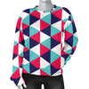 Triangle Pattern Print Women's Sweatshirt-grizzshop