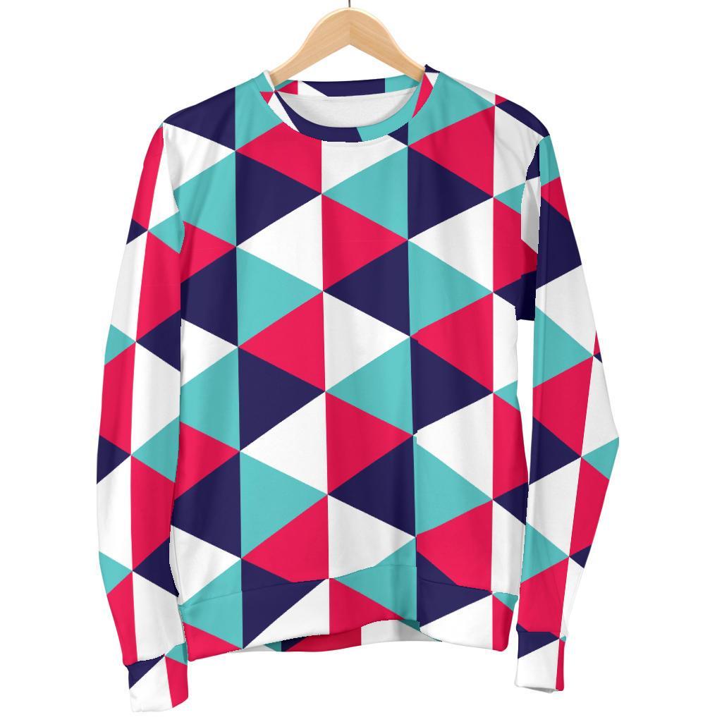 Triangle Pattern Print Women's Sweatshirt-grizzshop