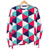 Triangle Pattern Print Women's Sweatshirt-grizzshop