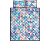 Triangle Print Pattern Bed Set Quilt-grizzshop