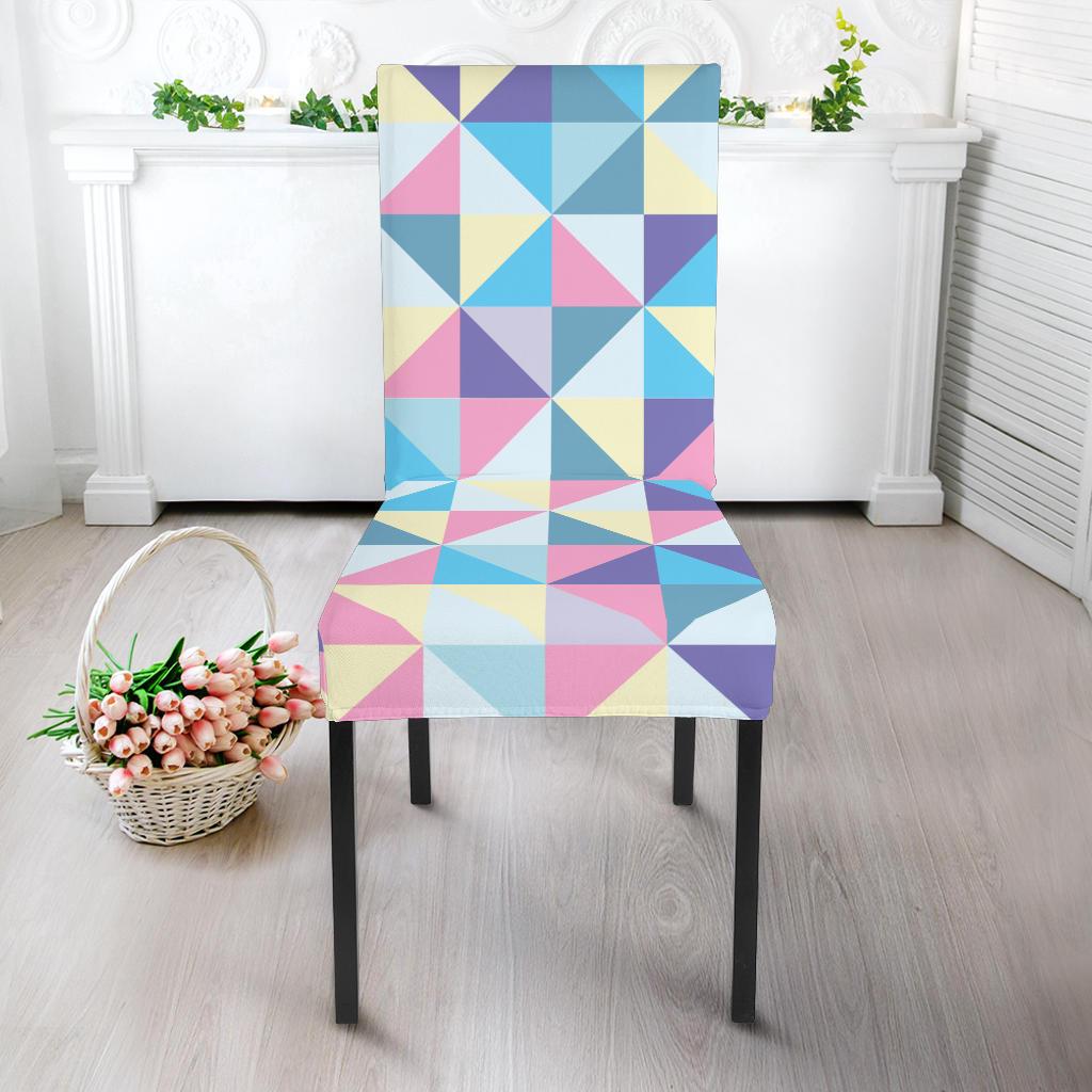 Triangle Print Pattern Chair Cover-grizzshop