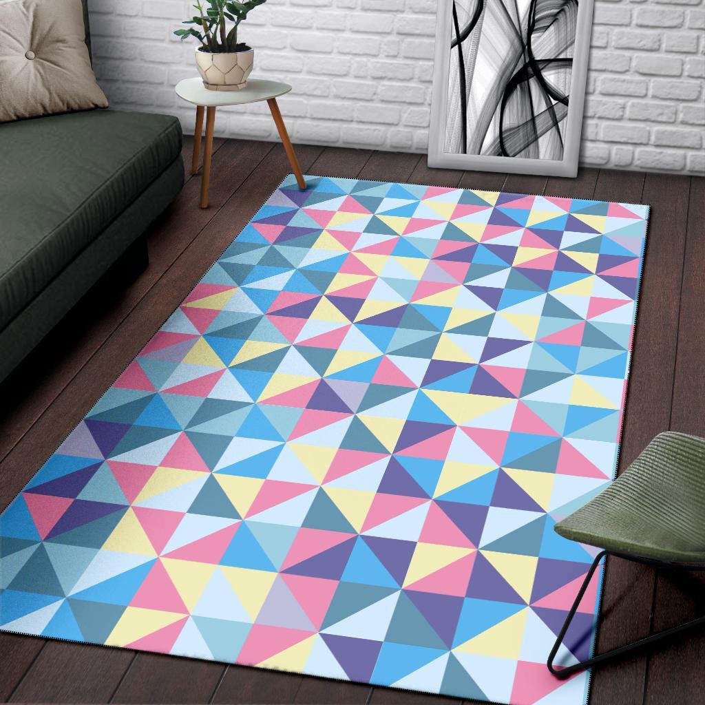 Triangle Print Pattern Floor Mat-grizzshop